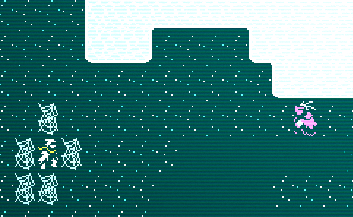 Player Nomad in frozen webbing with Fjorn-Kosef to the northeast, south of a convalessence pool