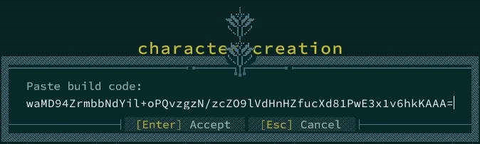 Image of the build code pasted