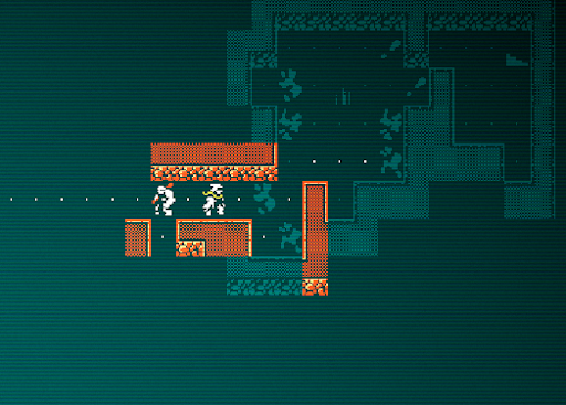 Player Nomad one tile to the right of a Cannibal in Red Rock