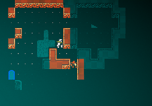 Player Nomad one tile northwest of a Snapjaw Hunter in Red Rock