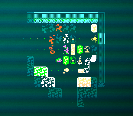 Player Nomad at the Golgotha cloaca surrounded by a Glow Wight, Black Gel, Green Gel, Brown Gel, Agolmaggot, and Spark Tick