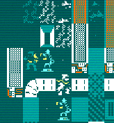 Player Nomad on a conveyor belt between two rotating machine arms