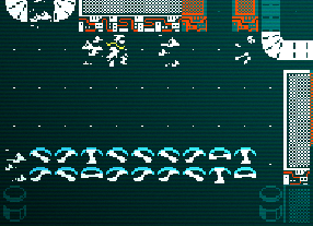 Player Nomad to the north a row of industrial fans, pressed against a wall